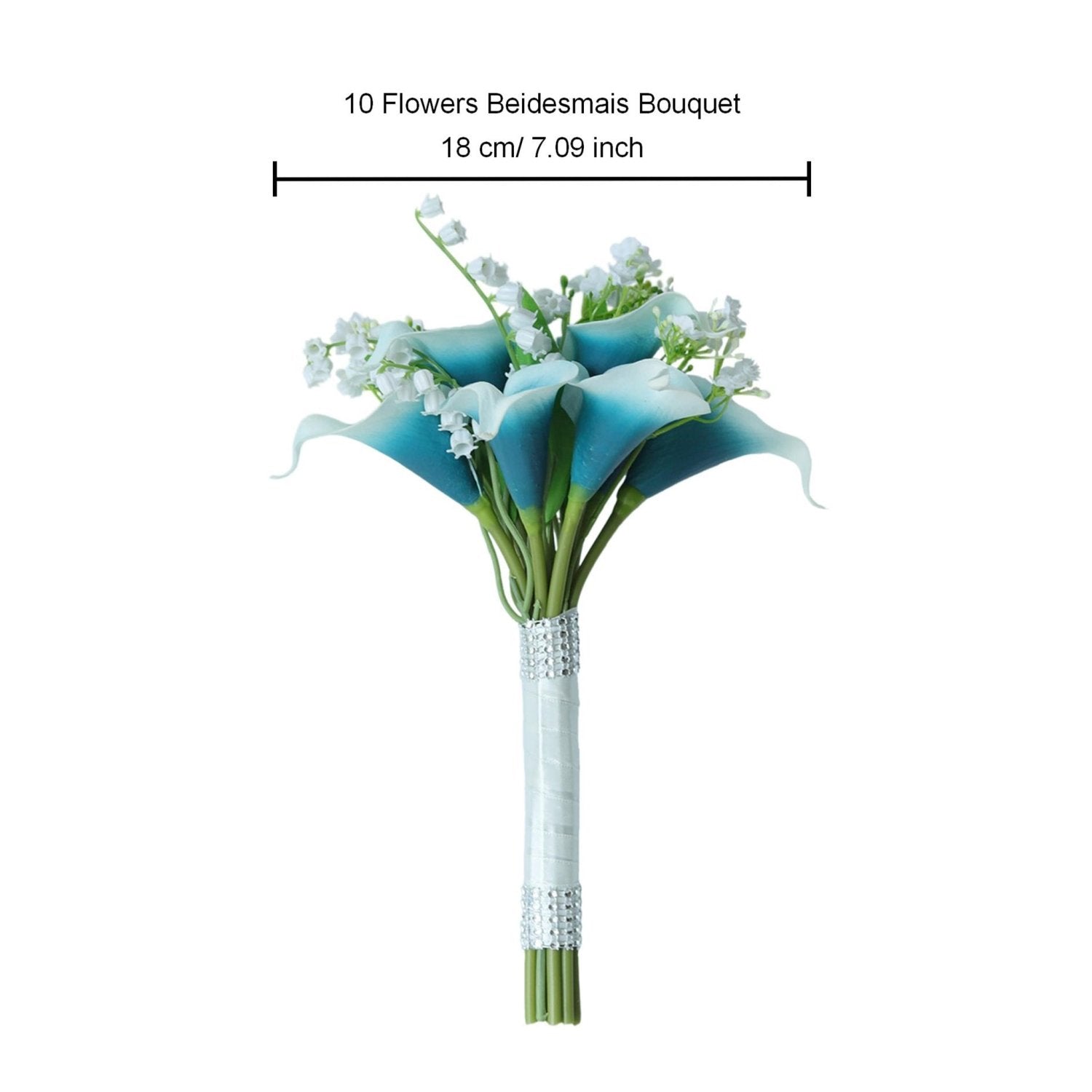 Calla Lily Bouquet Lily of the Valley for Bride Bridesmaids - VANRINA