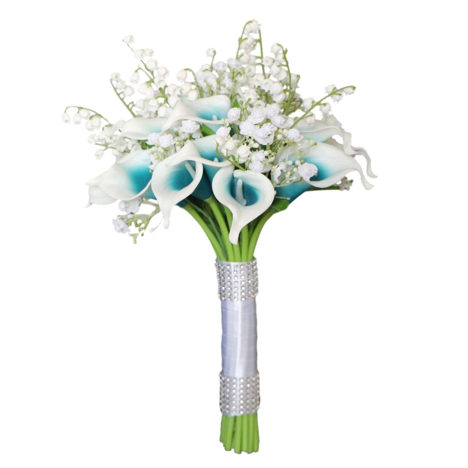Calla Lily Bouquet Lily of the Valley for Bride Bridesmaids - VANRINA