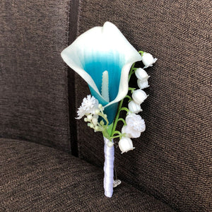 Calla Lily Bouquet Lily of the Valley for Bride Bridesmaids - VANRINA