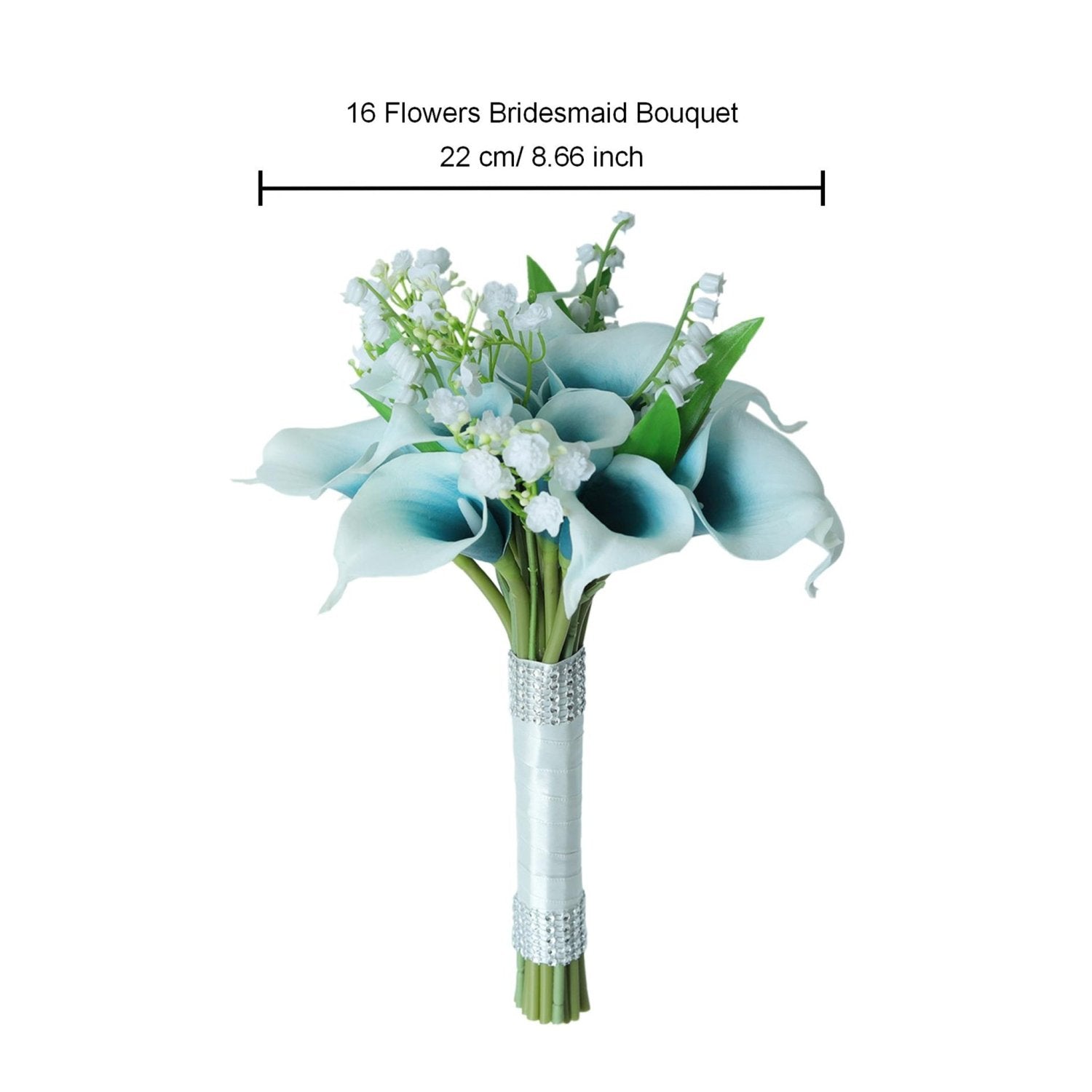 Calla Lily Bouquet Lily of the Valley for Bride Bridesmaids - VANRINA