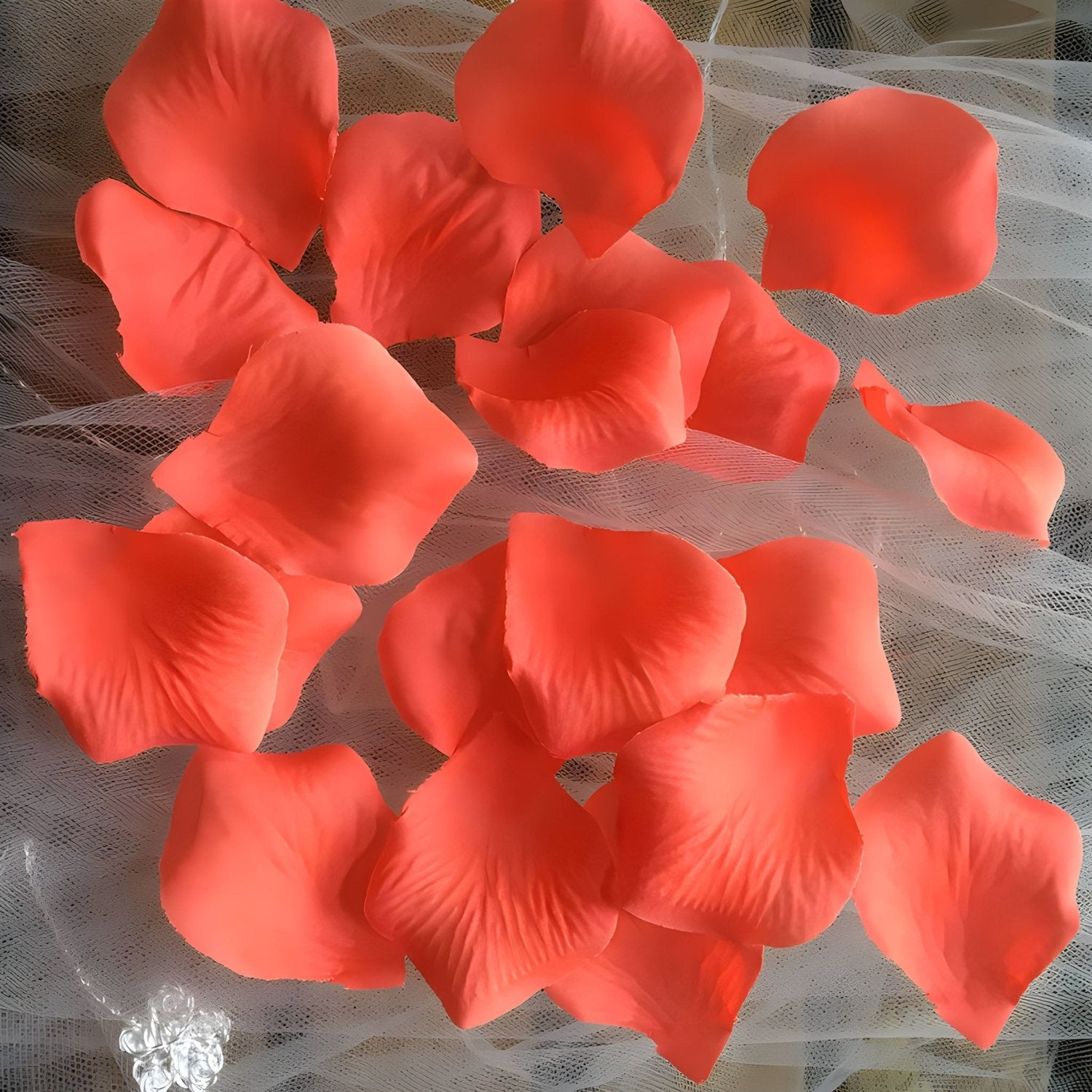 Coral Rose Petels Confetti for Wedding Aisle Runner - VANRINA