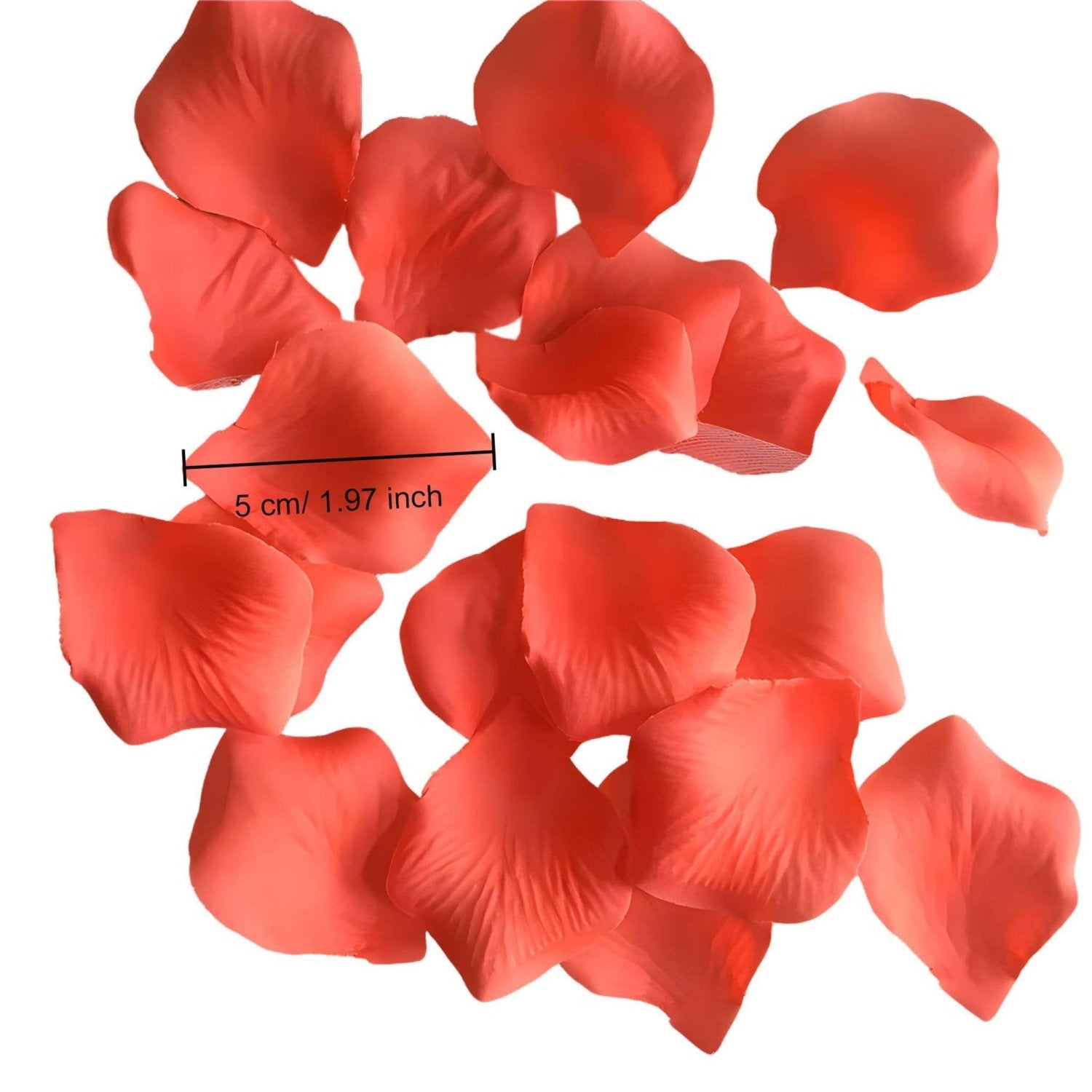 Coral Rose Petels Confetti for Wedding Aisle Runner - VANRINA