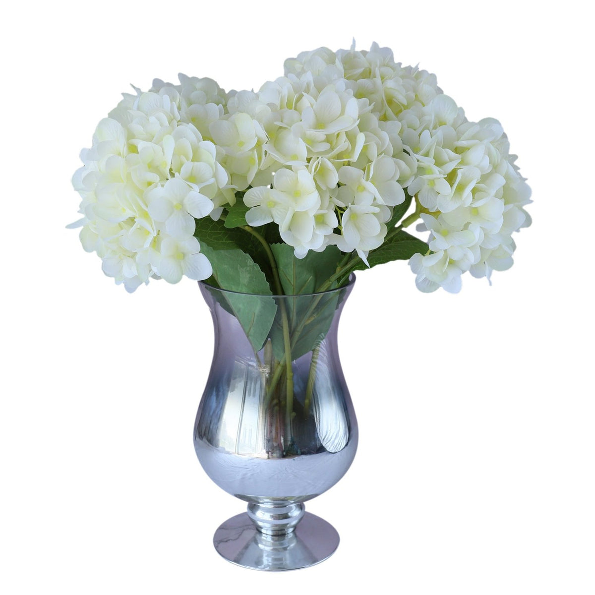 Cream White Hydrangea Bush Fake Flowers - VANRINA
