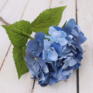 Dark Blue Wedding Flowers Real Touch Hydrangea - VANRINA