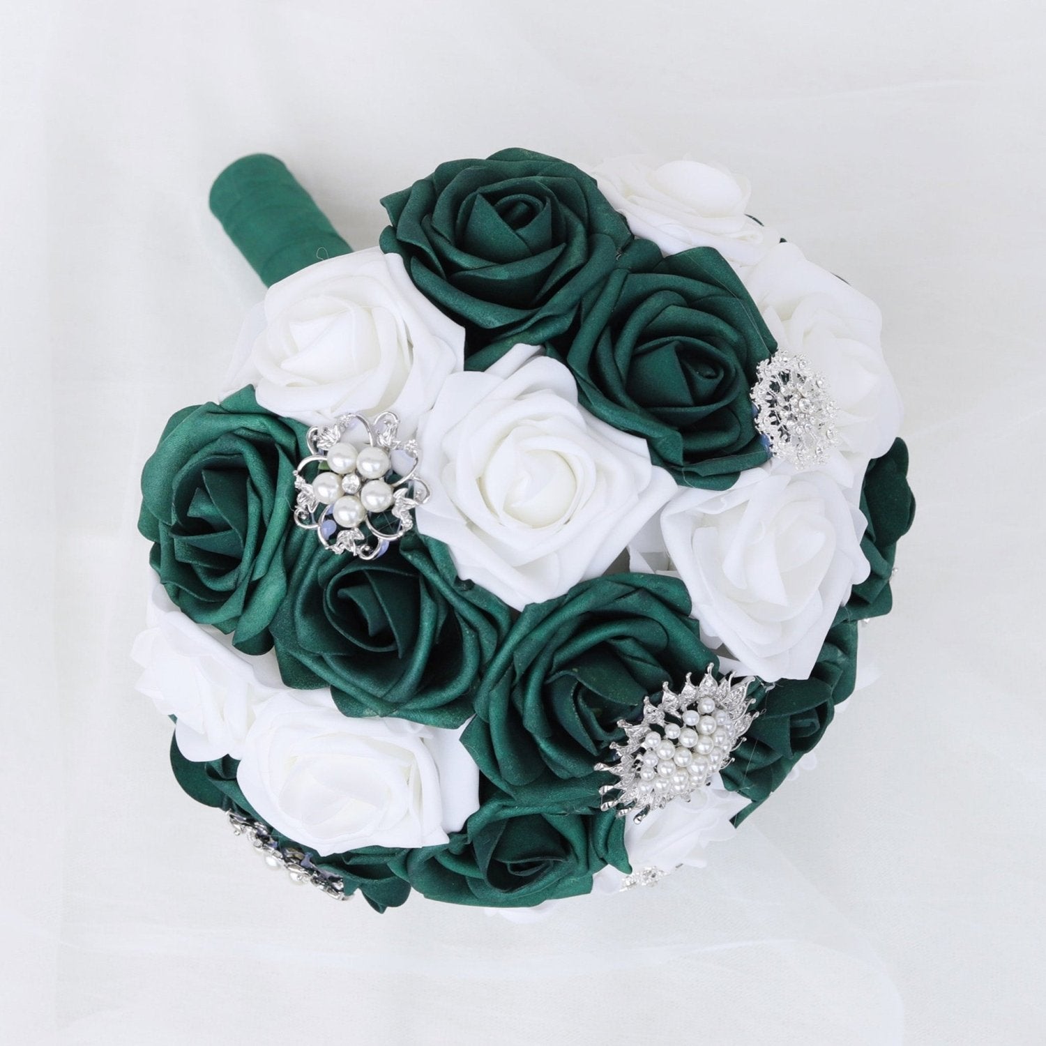 Emerald Green Wedding Bouquet Package - VANRINA