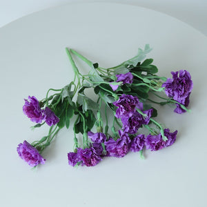 Fake Carnation Spray Silk Flowers Carnation Bush - VANRINA