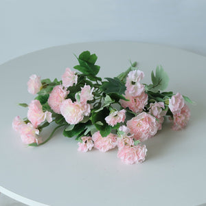 Fake Carnation Spray Silk Flowers Carnation Bush - VANRINA