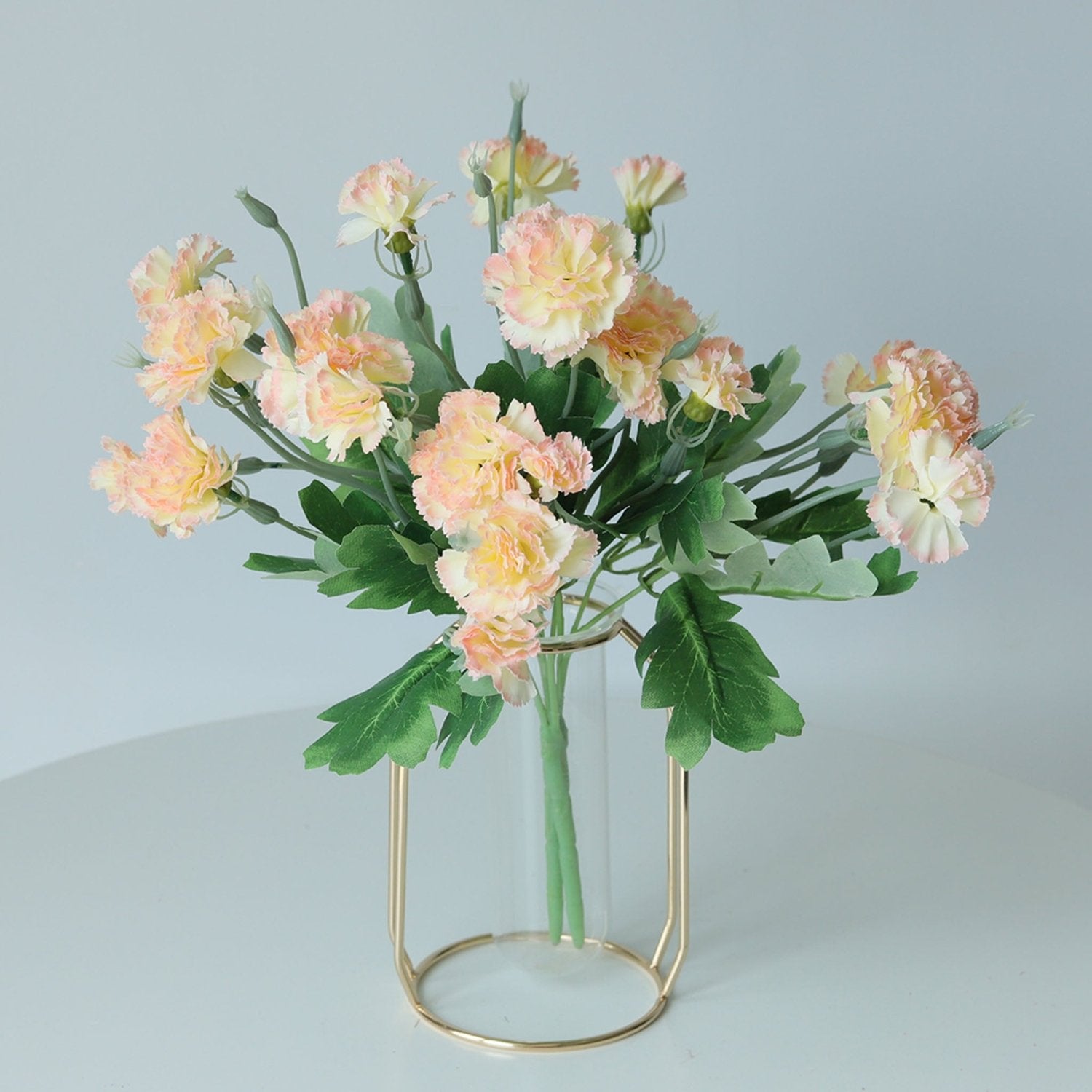 Fake Carnation Spray Silk Flowers Carnation Bush - VANRINA