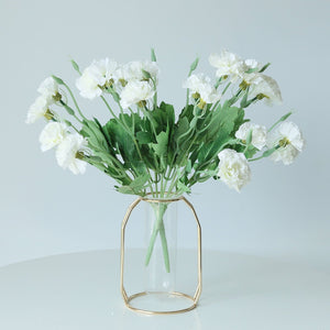 Fake Carnation Spray Silk Flowers Carnation Bush - VANRINA
