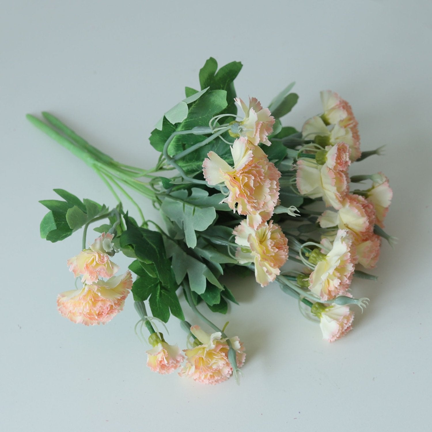 Fake Carnation Spray Silk Flowers Carnation Bush - VANRINA