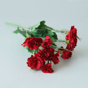 Fake Carnation Spray Silk Flowers Carnation Bush - VANRINA