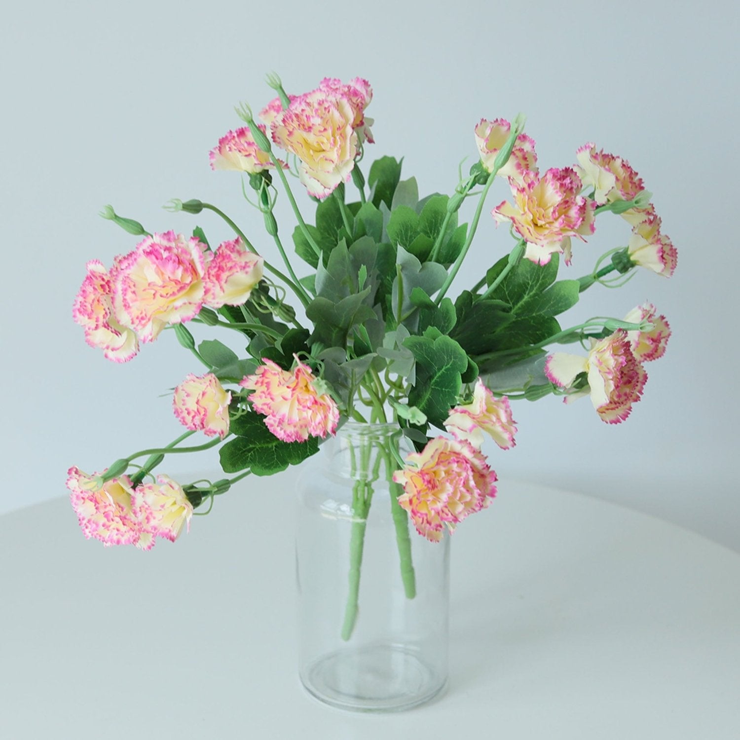 Fake Carnation Spray Silk Flowers Carnation Bush - VANRINA