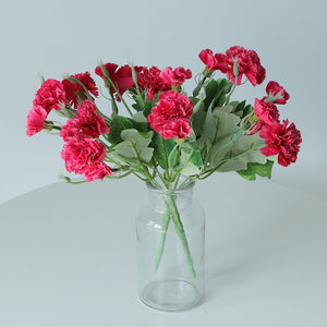 Fake Carnation Spray Silk Flowers Carnation Bush - VANRINA