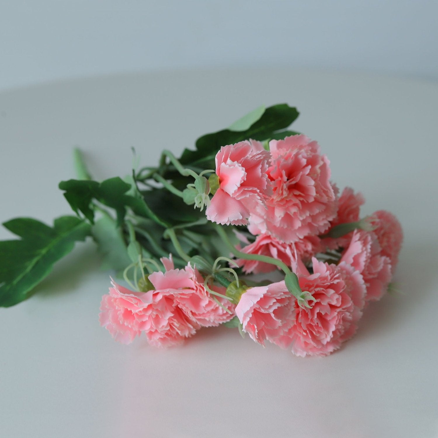 Fake Carnation Spray Silk Flowers Carnation Bush - VANRINA