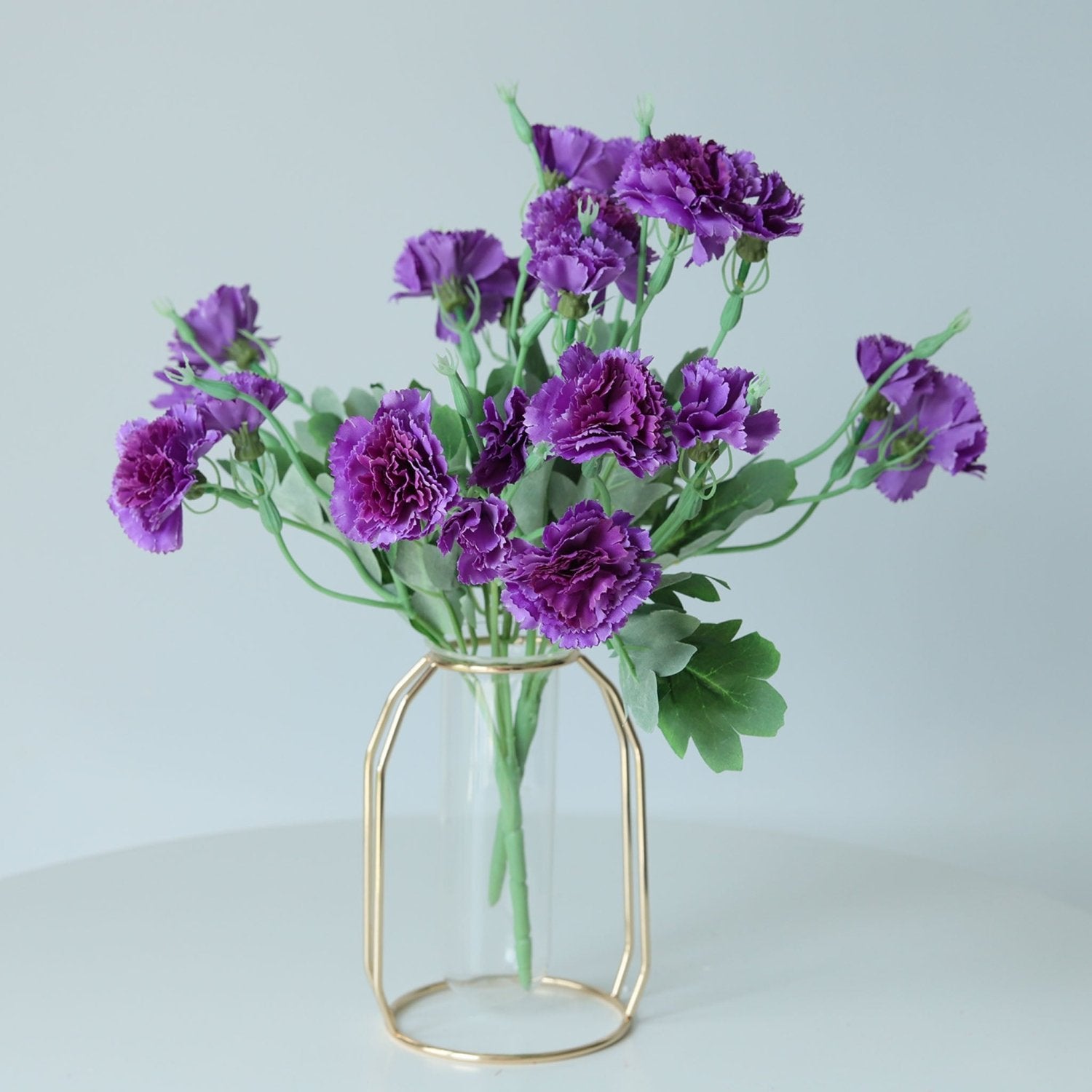 Fake Carnation Spray Silk Flowers Carnation Bush - VANRINA