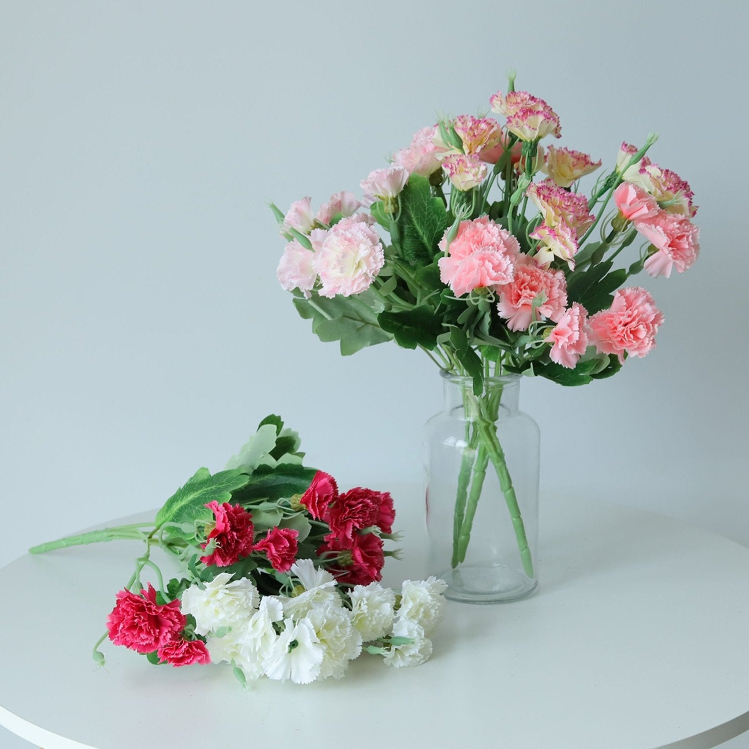 Fake Carnation Spray Silk Flowers Carnation Bush - VANRINA