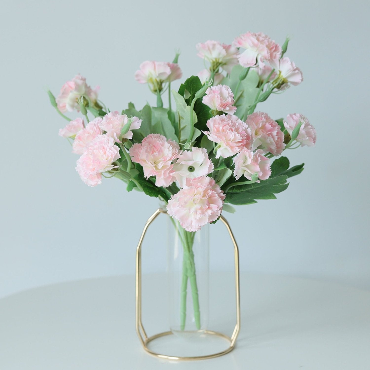 Fake Carnation Spray Silk Flowers Carnation Bush - VANRINA
