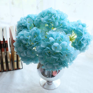 Fake Hydrangea Bush White Blue Teal Spa - VANRINA