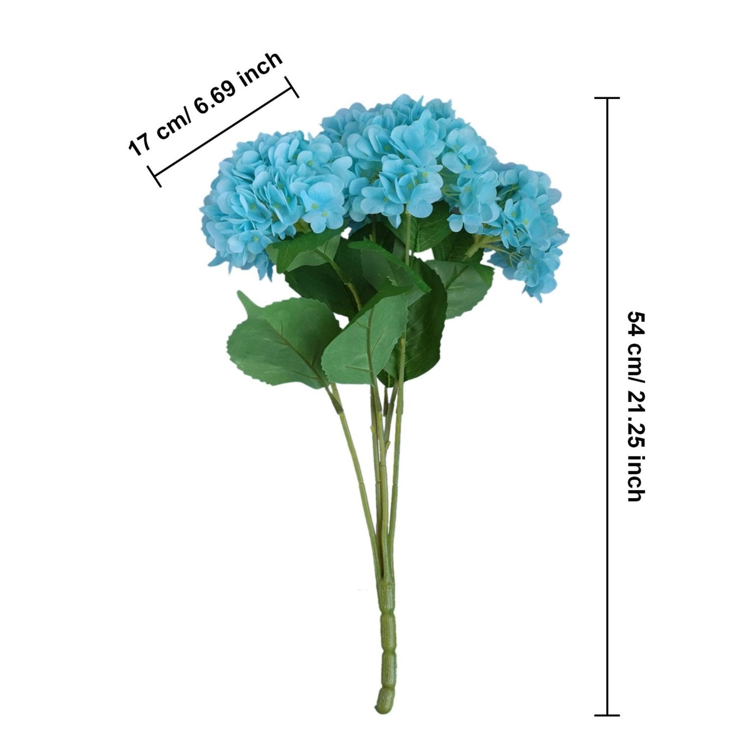 Fake Hydrangea Bush White Blue Teal Spa - VANRINA