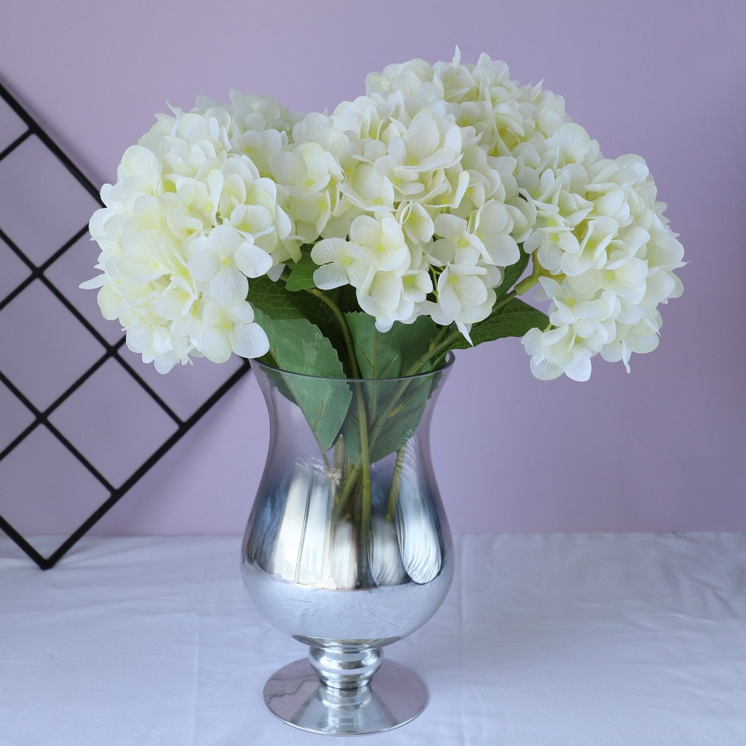 Fake Hydrangea Bush White Blue Teal Spa - VANRINA