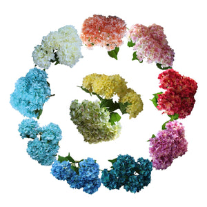 Fake Hydrangea Bush White Blue Teal Spa - VANRINA