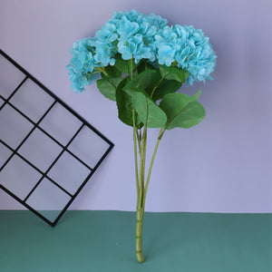 Fake Hydrangea Bush White Blue Teal Spa - VANRINA
