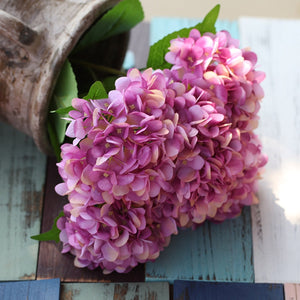 Fake Hydrangea Bush White Blue Teal Spa - VANRINA