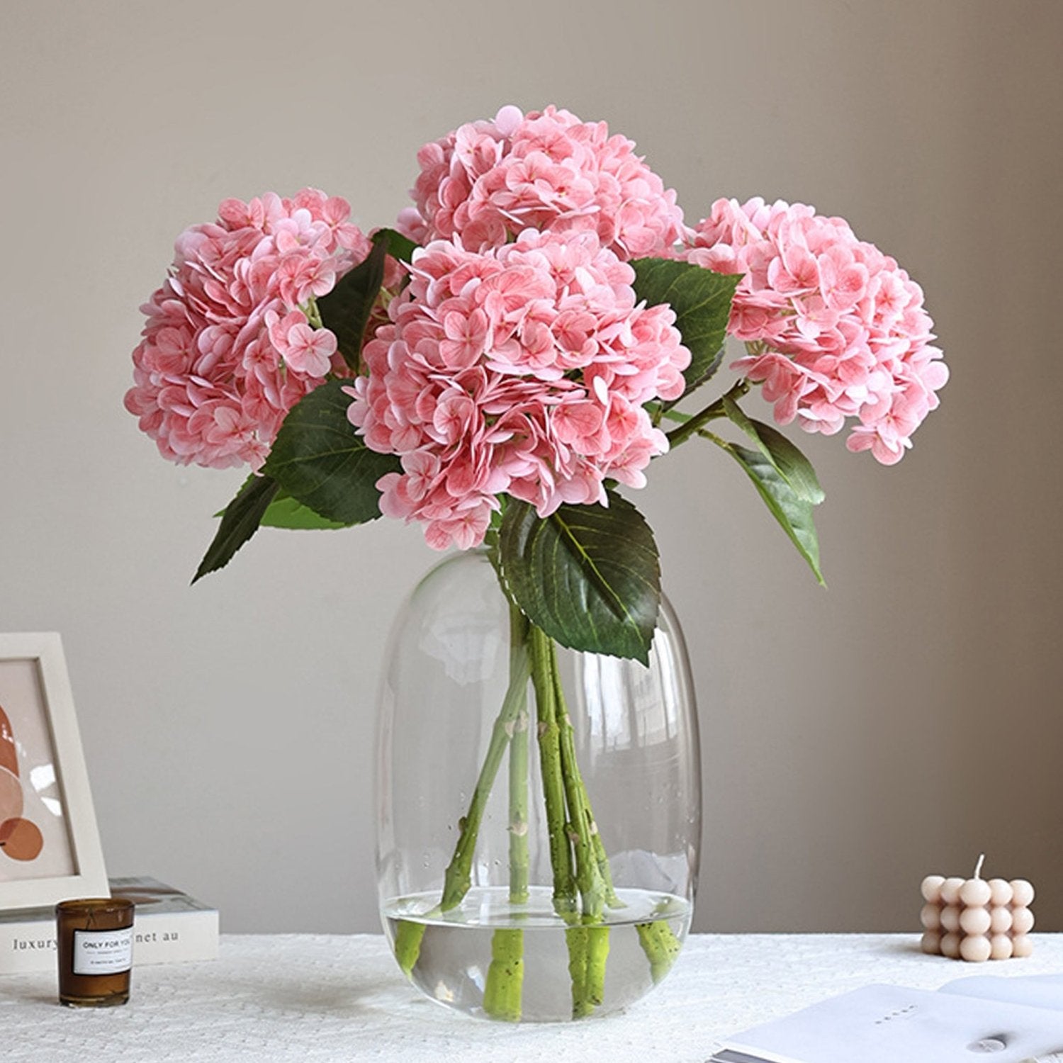 Fake Hydrangea Real Touch Flowers for Arrangement - VANRINA