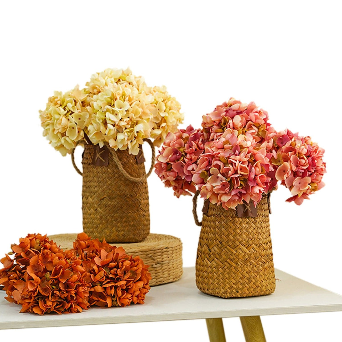 Fall Colors Hydrangea Faux Flowers Home Decor - VANRINA