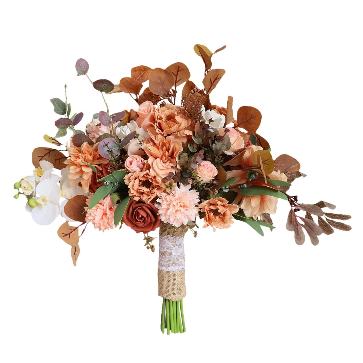 Fall Wedding Bouquets Artificial Terracotta Flowers - VANRINA
