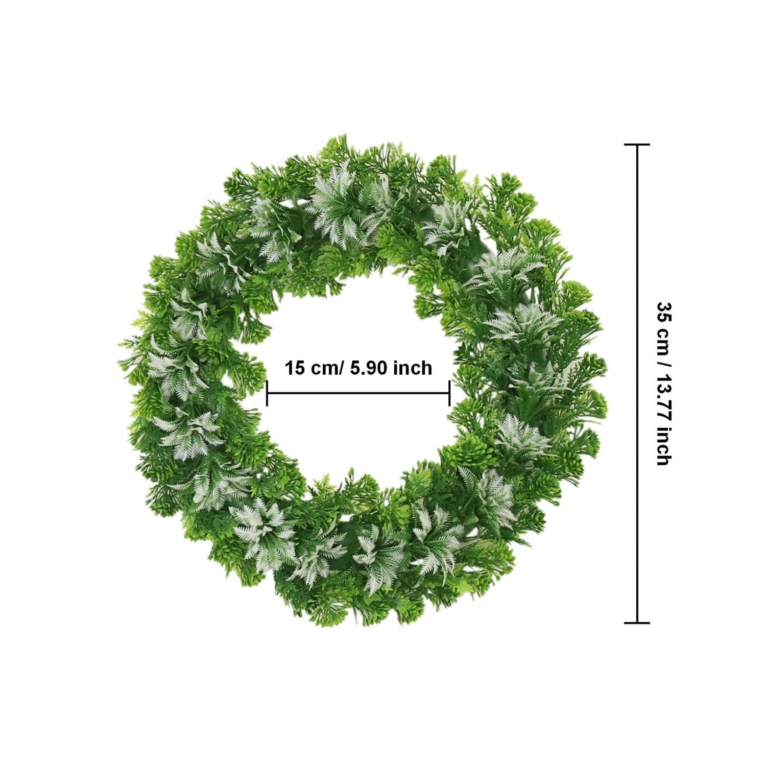 Faux Boxwood Wreath 17 inch for Front Door - VANRINA