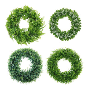 Faux Boxwood Wreath 17 inch for Front Door - VANRINA