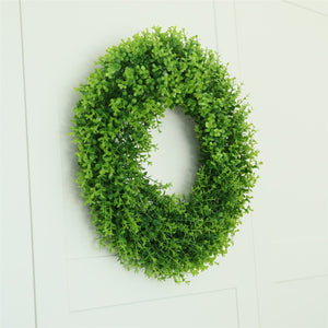 Faux Boxwood Wreath 17 inch for Front Door - VANRINA