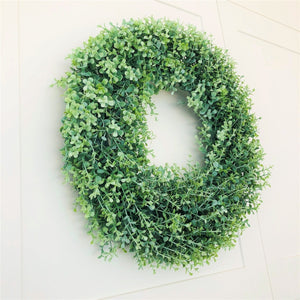 Faux Boxwood Wreath 17 inch for Front Door - VANRINA