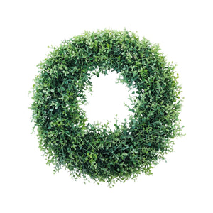 Faux Boxwood Wreath 17 inch for Front Door - VANRINA