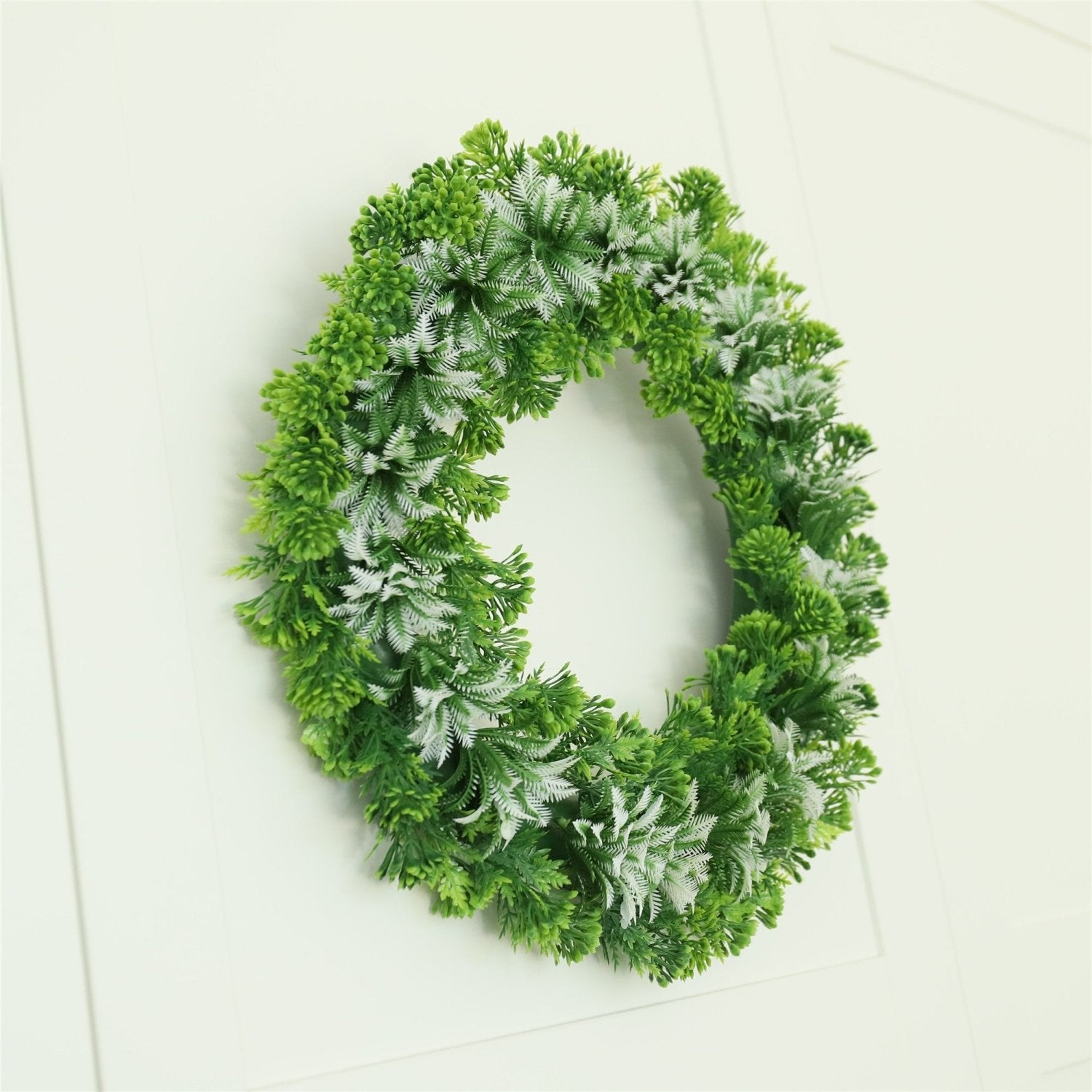Faux Boxwood Wreath 17 inch for Front Door - VANRINA