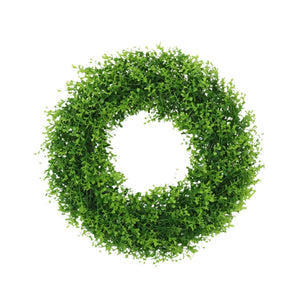 Faux Boxwood Wreath 17 inch for Front Door - VANRINA