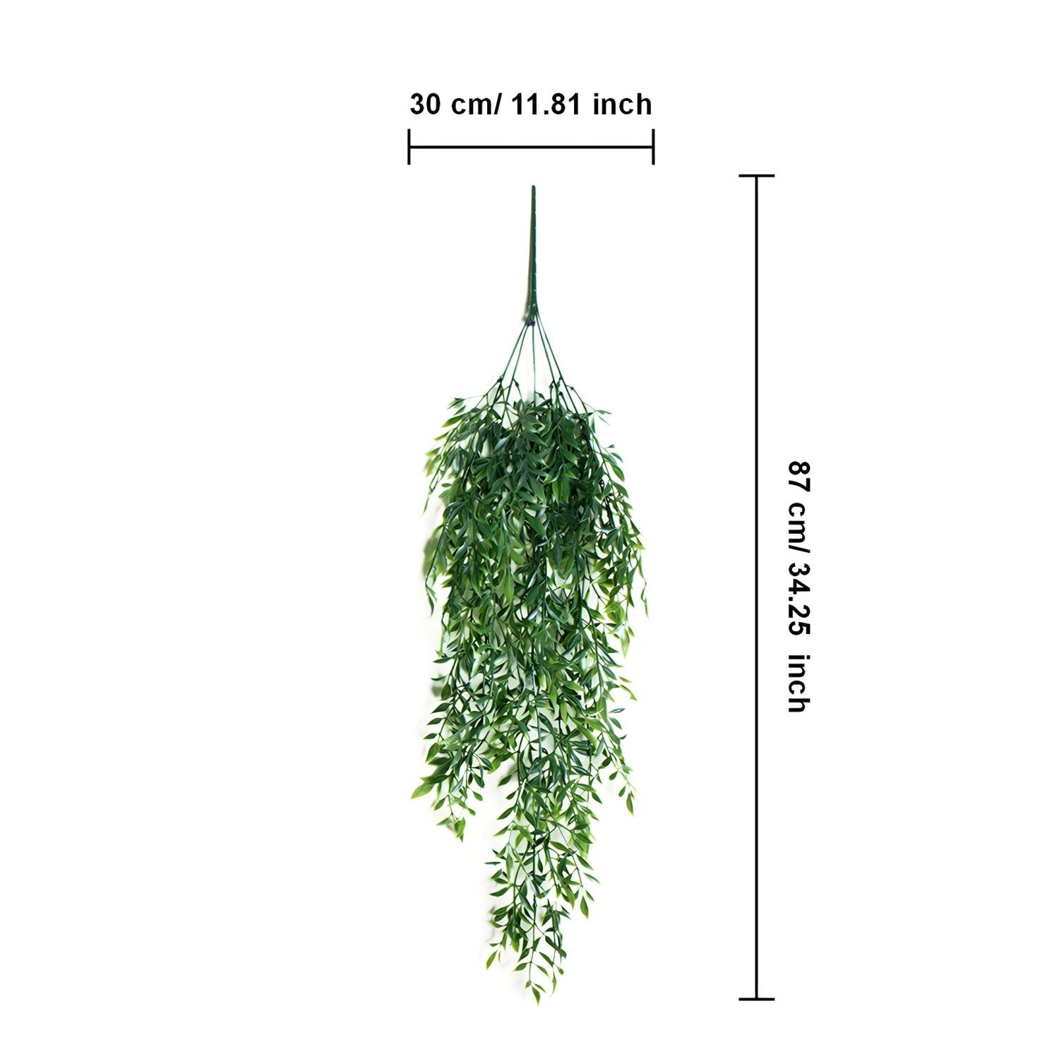 Faux Hanging Plants for Indoor Wall Decor Plastic Leaf Vines 87cm 2pcs - VANRINA