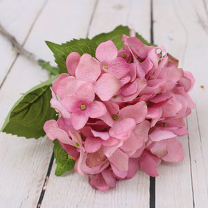 Faux Hydrangea Bloom Real Touch Flower Individual - VANRINA