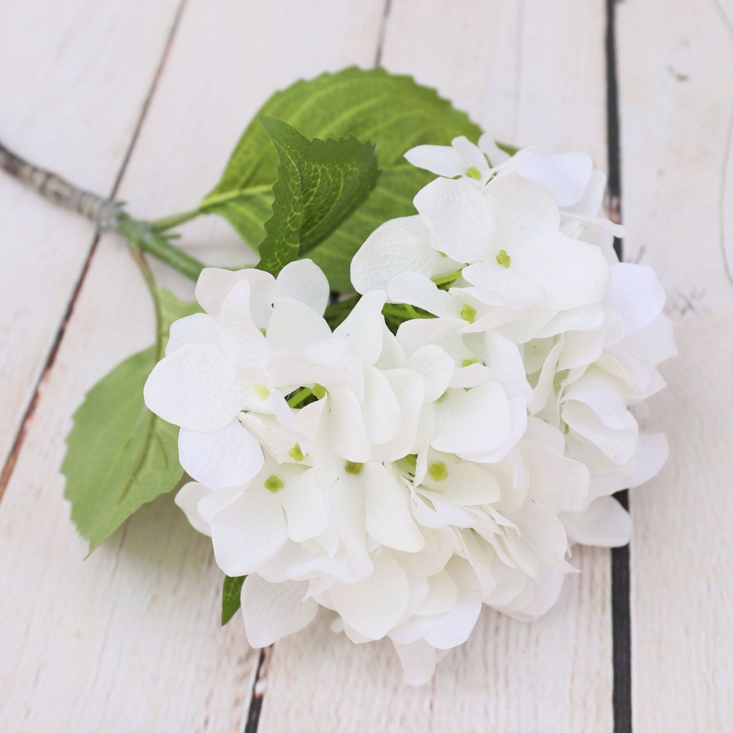 Faux Hydrangea Bloom Real Touch Flower Individual - VANRINA