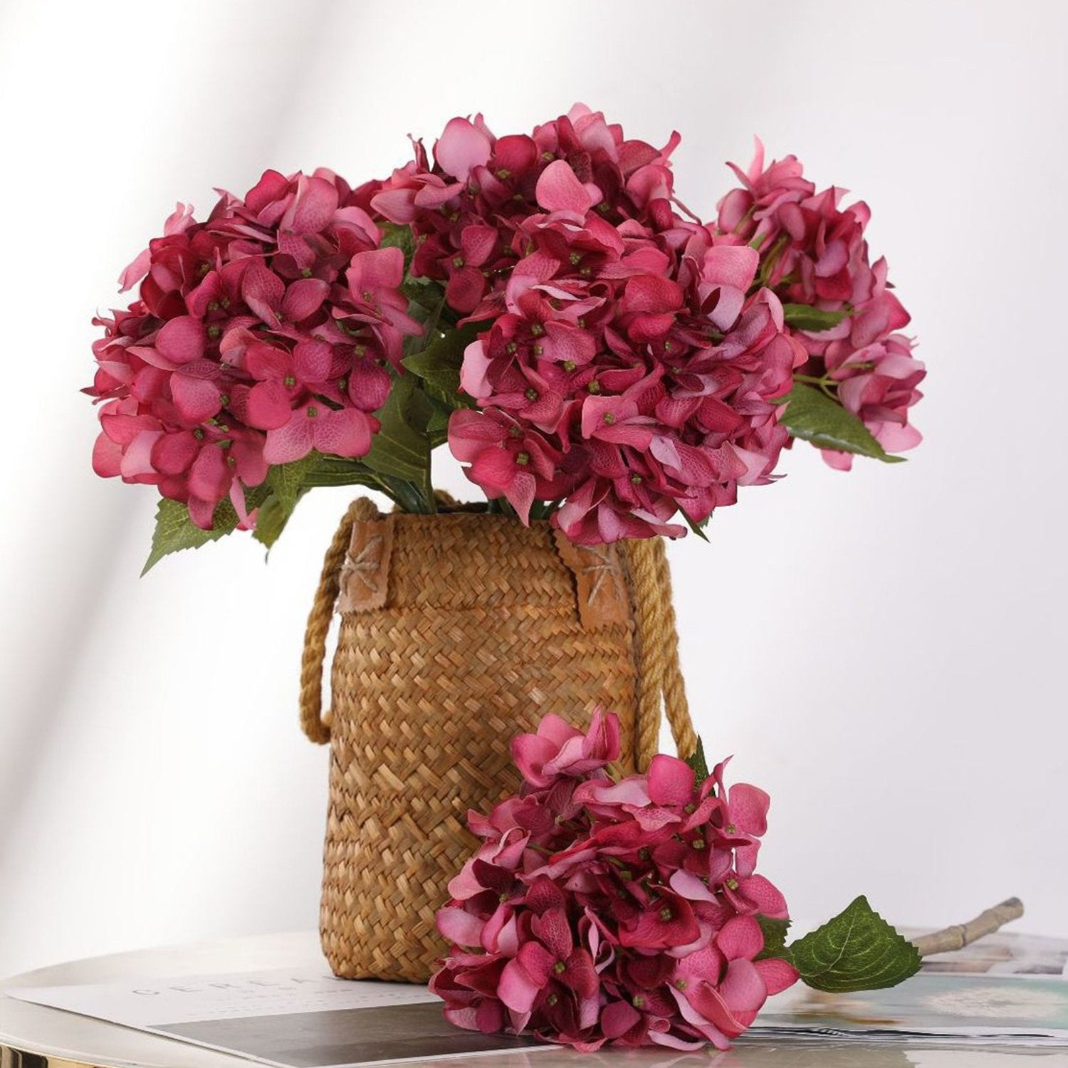 Faux Hydrangea Bloom Real Touch Flower Individual - VANRINA