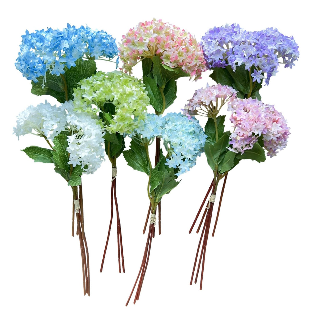 Faux Hydrangea Bundle Mini Hydrangeas Flowers - VANRINA