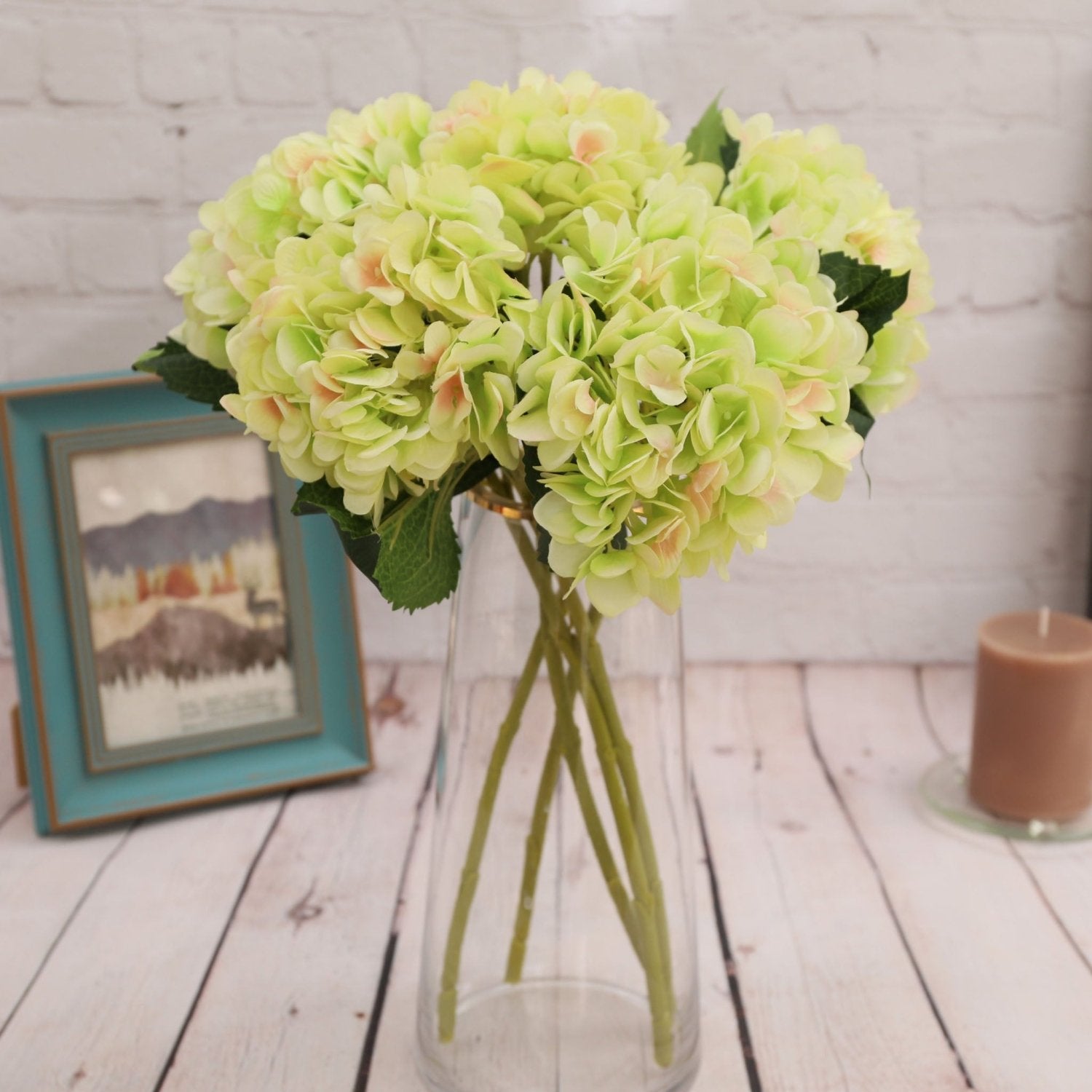 Faux Hydrangea Flowers Silk Flower Arrangements - VANRINA