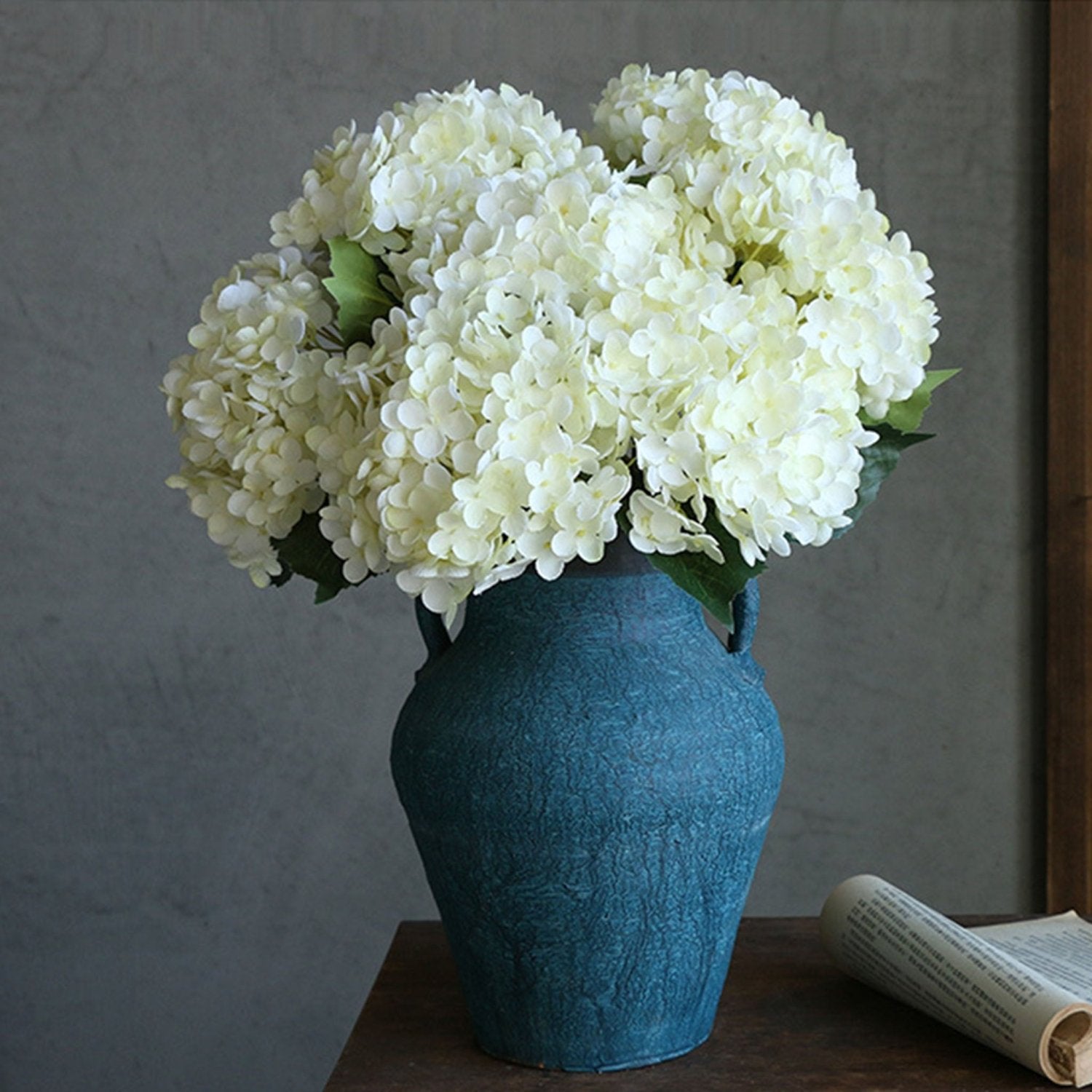 Faux Hydrangea Flowers Silk Hydrangea Bushes - VANRINA
