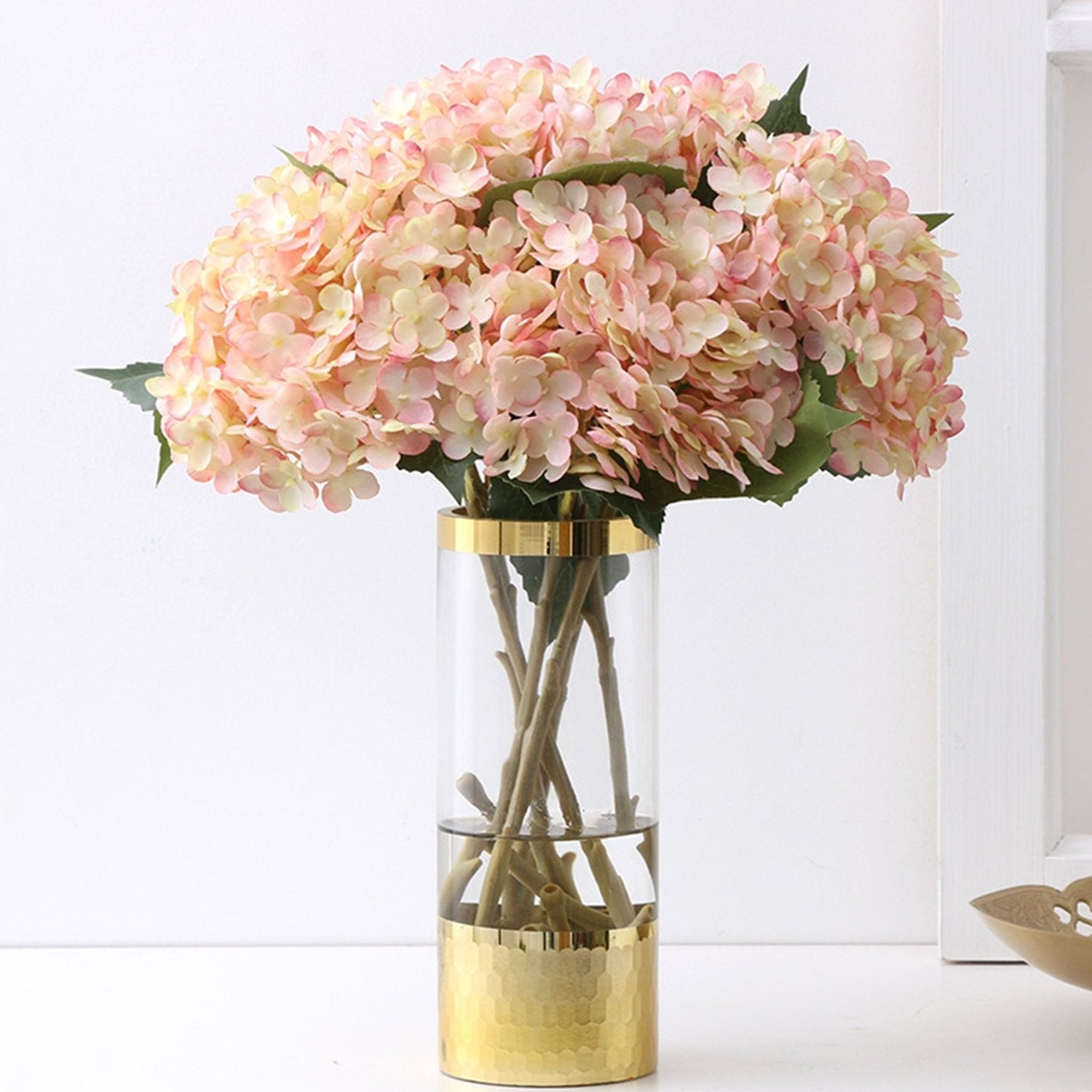 Faux Hydrangea Flowers Silk Hydrangea Bushes - VANRINA