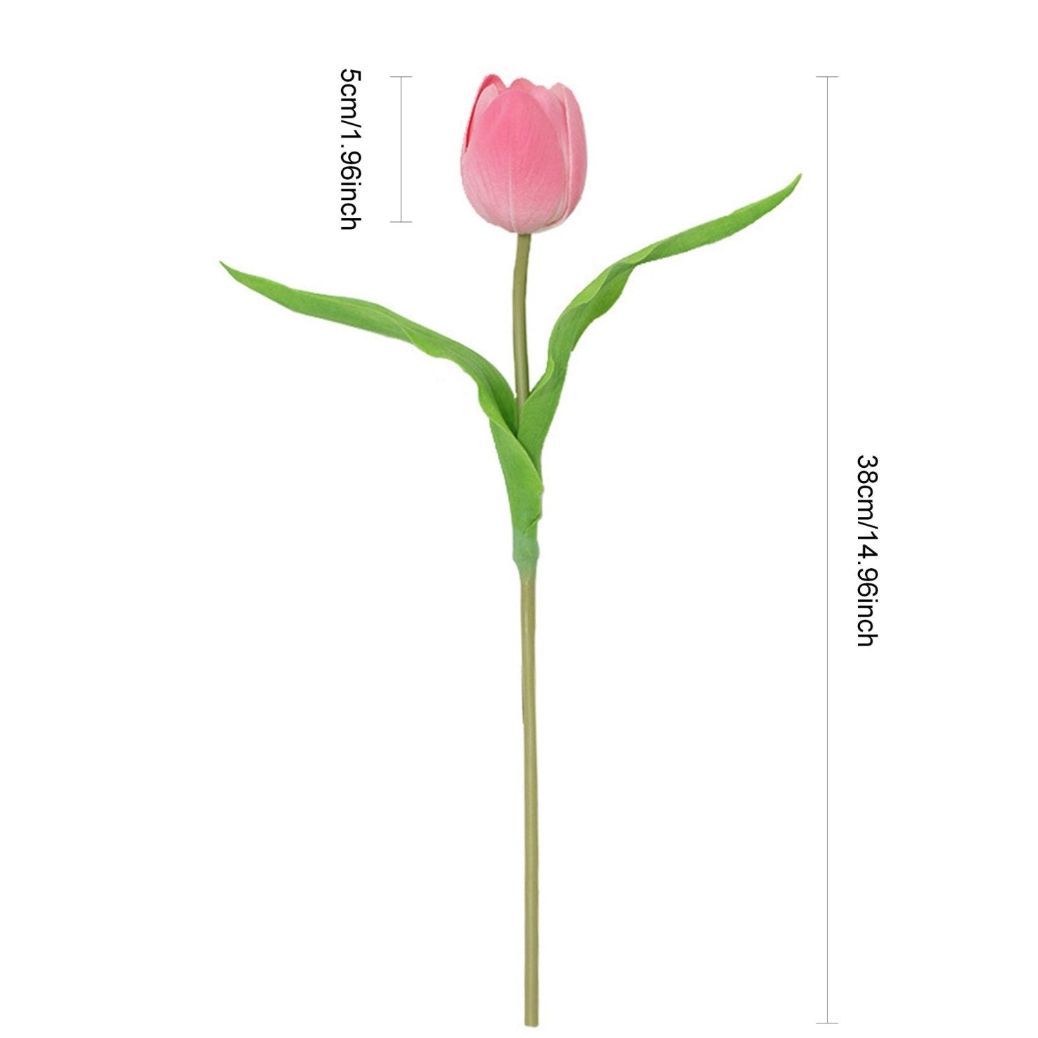 Faux Tulips Flower Bouquet PU Tulips 15" - VANRINA