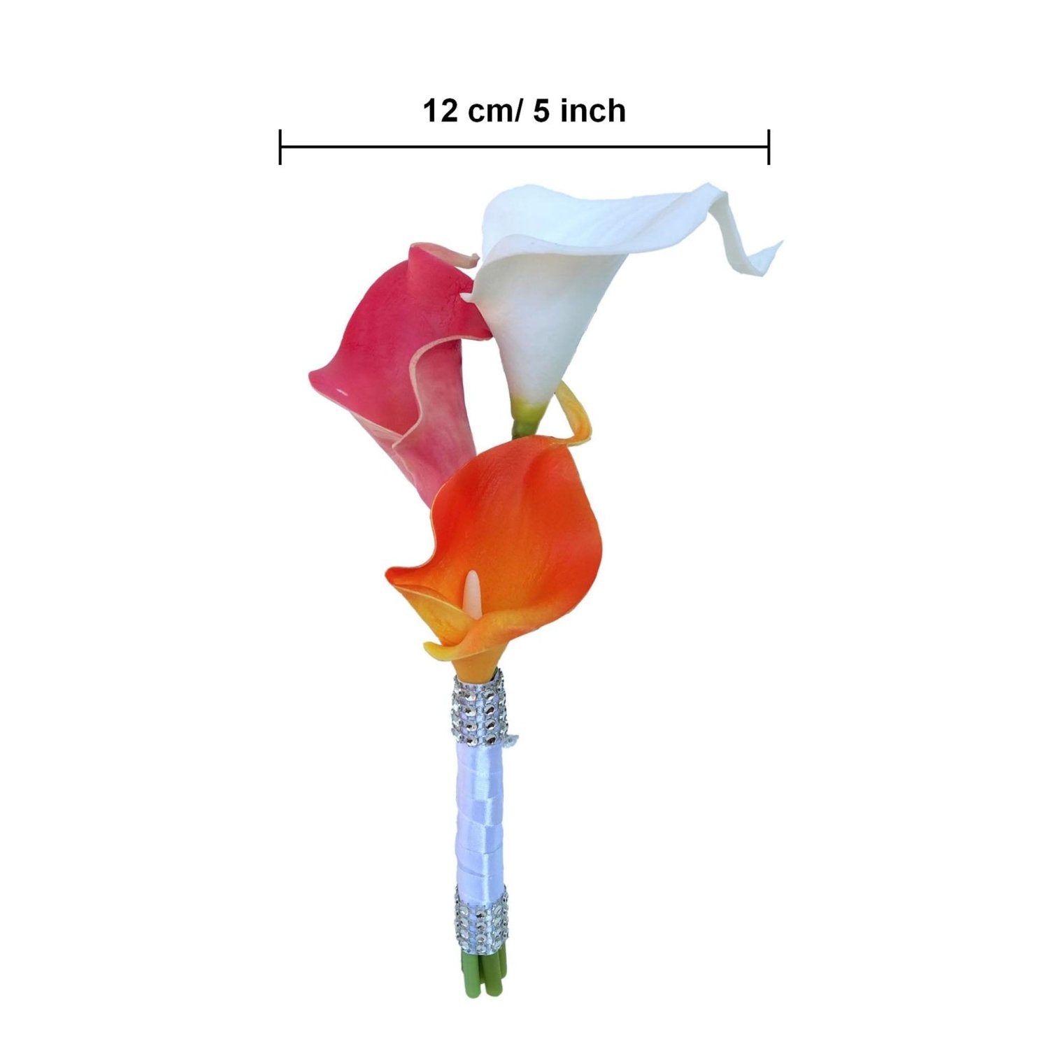 Flower Girl Bouquet Orange Fuchsia Lily Bouquet - VANRINA
