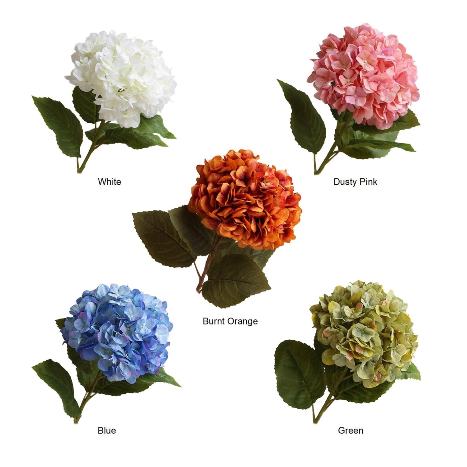 Giant Artificial Hydrangea Flowers Long Stem - VANRINA