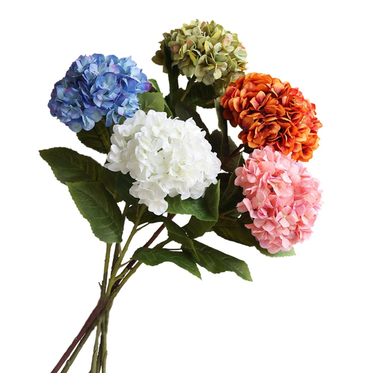 Giant Artificial Hydrangea Flowers Long Stem - VANRINA