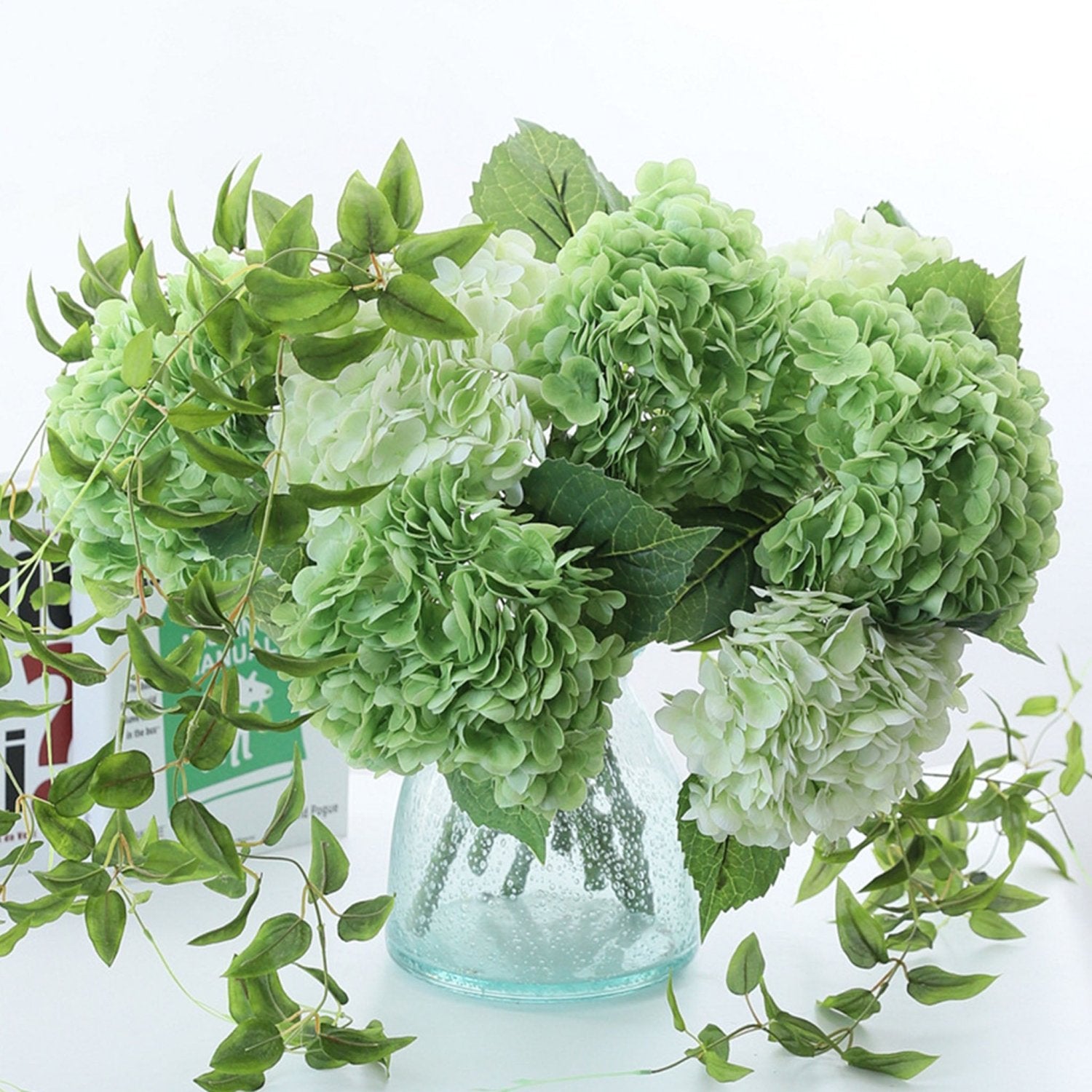 Green Hydrangea Fake Wedding Flowers - VANRINA